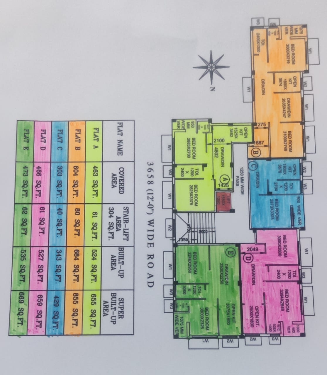 1 BHK-FLAT-C, GROUND FLOOR